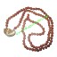 Picture of Rudraksha 1 mukhi (one face) beads, kaju shape (cashewnut shape) Indonesian pure original rudraksha beads as locket in 7mm 5 mukhi (five face) Indonesian 108 beads knotted mala.