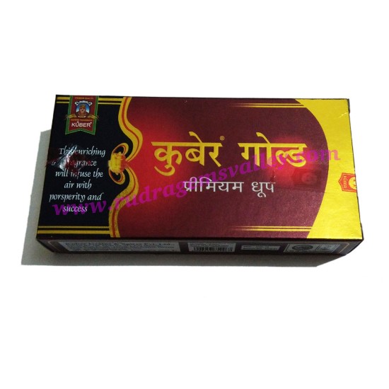 Picture of Kuber Gold Premium Wet Dhoop, pleasant fragrance for creating peaceful and divine prayer environment. There are 10 pcs. in the box, weight approx 50 grams.