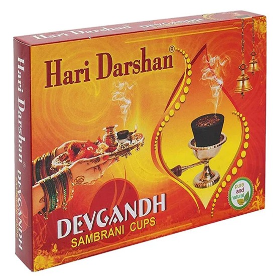 Picture of Hari Darshan Devgandh Sambrani Havan Cup is a traditional and spiritual purifier that eliminates negative energies from your home or workplace, enhances rituals and promotes peaceful meditation. Burning time 25 minutes, Pack of 12 pcs.