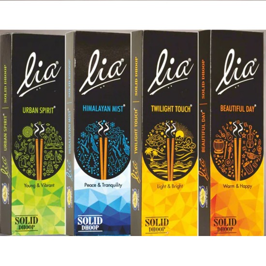 Picture of Cycle Solid Dhoop Bambooless Incense sticks, saver pack of all four flavours, size 6 inches, 50x4=200 sticks in a packet, burning time 30 minutes, weight approx 400 grams.